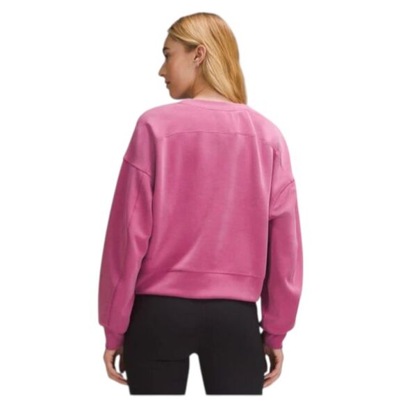 Lululemon Softstreme Perfectly Oversized Cropped Crew *Washed Mauve - Picture 3 of 8